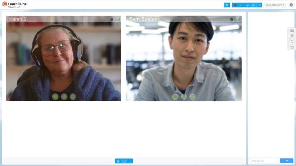 Virtual classroom in session