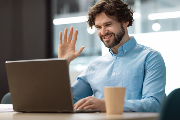 Account manager on a call